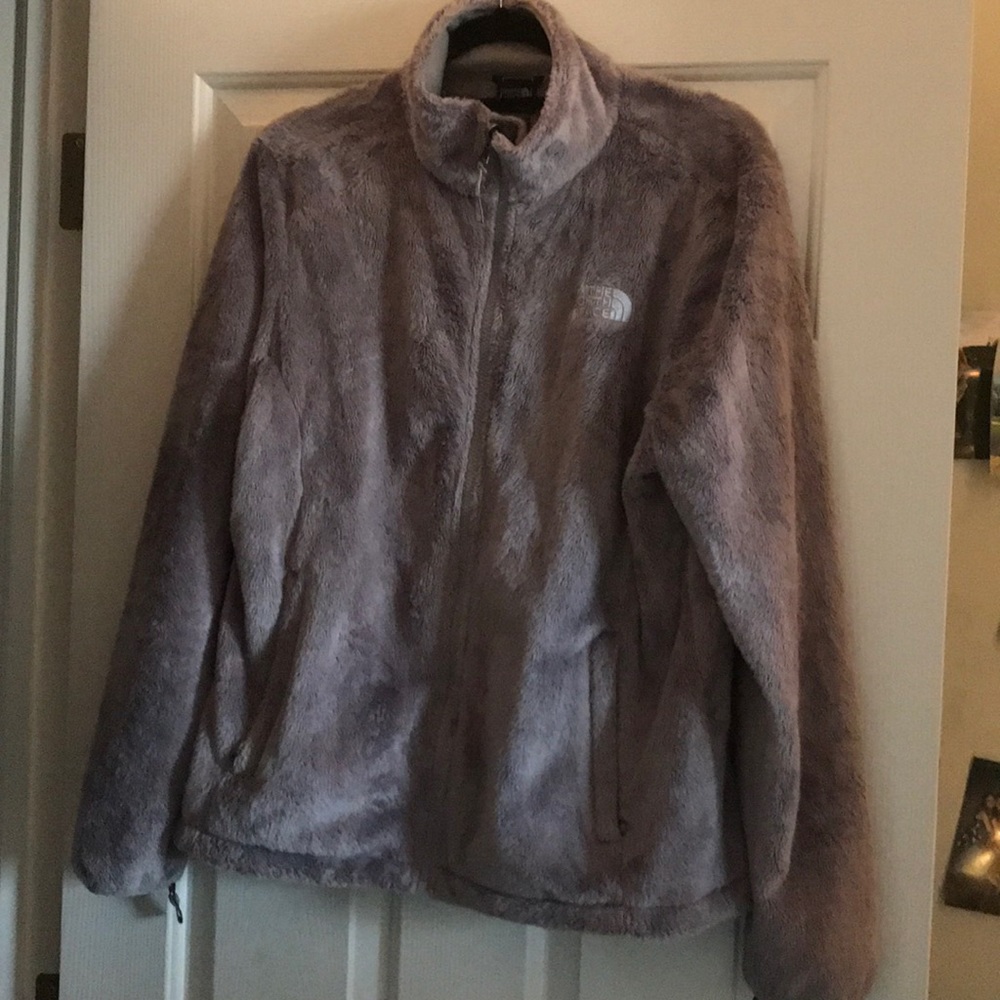 Grey Fleece North Face Jacket